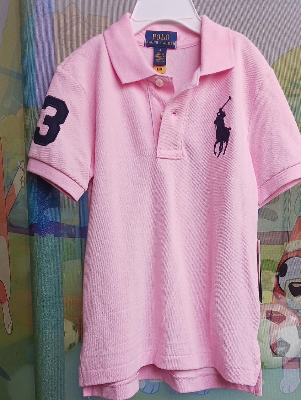 Polo Ralph Lauren Big Pony Cotton Mesh Polo Shirt Boys 4 Pink